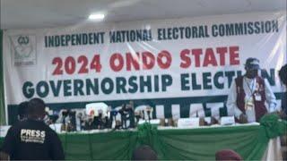 LIVE REPORT : 2024 ELECTION RESULTS AT INEC ONDO STATE COLLATION CENTER FOR GOVERNOSHIP ELECTION