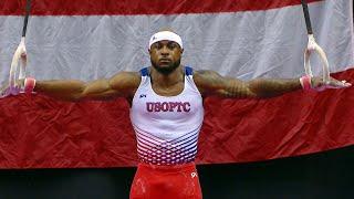 Donnell Whittenburg's insane strength on the rings - gymnastics nationals | NBC Sports