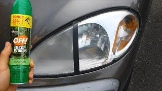 Using Bug Spray to Clean Headlights (WARNING!!!)