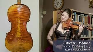 Michael Daddona violin, 2023 / Simone Porter / at the Metzler Violin Shop