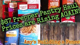 $67 Prepper Pantry Haul/Amy's Building a Fence#Inflation