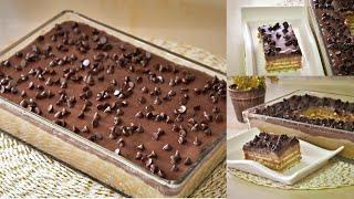 كيكة النسكافيه التركيه البارده من غير كريمه او بيض او فرن  Cold Nescafe Cake