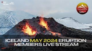 Iceland Volcano Live: *May 2024 Eruption*  Members Live Stream & Data