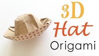 3d Origami Paper Hat Tutorial - Origami Kawaii〔#093〕