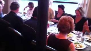 Gumboot dinner August 31 - eating family style