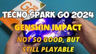 Genshin Impact in Tecno Spark Go 2024 (Hand Cam)