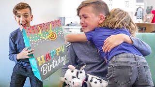 WE totally Surprised him for his BIRTHDAY! Shae’s turns 14!