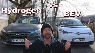 Hydrogen Fuel Cell vs Battery Electric Car