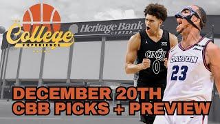 College Basketball Picks - Friday, December 20th | The College Experience: Basketball