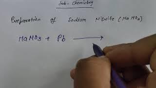 preparation of Sodium Nitrite (NaNO2)- only Reaction with formula....