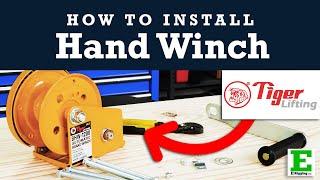 Manual Hand Winch | How to Install and Spool with Wire Rope for Lifting