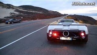 Pagani Zonda F revving and acceleration