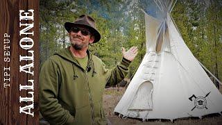 YOU CAN set up a traditional TIPI  with no help | Simple step by step guide through the process.