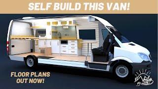 Camper Van Blue Prints | For DIY Van Builds | Lay out By Van Life Builds | Mercedes Sprinter 170