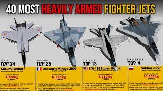 40 Most Heavily Armed Fighter Jets Weapons Payload Comparison 3D