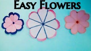 Easy Flowers | Without Glue | 5 Minutes | Yana's Craft Ideas