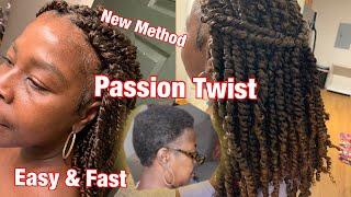 PASSION TWIST ON MY MOM EXTREMELY SHORT HAIR| TIANA PASSION TWIST CROCHET HAIR