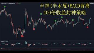 半神(半木夏)MACD背离策略 从1万U到400万U | TradingView自动交易