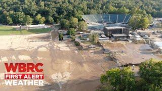 WBRC SkyTracker - Flooding at Oak Mtn. Amphitheatre in Pelham, Ala.