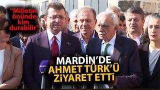 Ekrem İmamoğlu, Mardin'de Ahmet Türk'ü ziyaret etti! Millet açıklaması büyük alkış aldı!