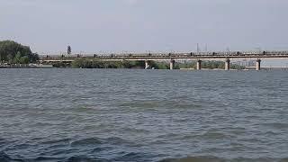 Green-skin Train crossing the Yihe river. Simply Stunning!