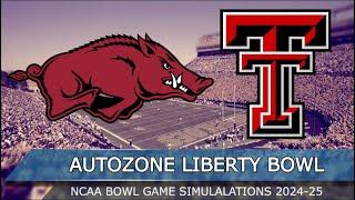 Arkansas vs Texas Tech - AutoZone Liberty Bowl 2024 Full Game Highlights (College Football 25 Sim)