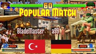 FT10 @kof98: BladeMaster (TR) vs a99 (DE) [King of Fighters 98 Fightcade] Jul 30