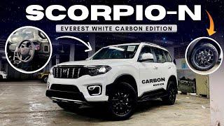 2025 SCORPIO-N CARBON EDITION EVEREST WHITE ️ NEW INTERIOR & NEW FEATURES 