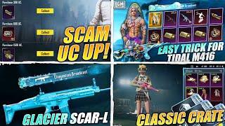 OMG NEW GLACIER GUN COMING WITH GLACIER M416 || LAST DAY TIDAL M416 OPENING || UC UP NEW SCAM EVEN.