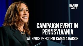 VP Kamala Harris Speech in Pennsylvania | LIVE