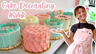 Satisfying Cake Decorating ASMR | 9 Cake in 40 Minutes! [Un-Edited]| [No Talking] [No Music]