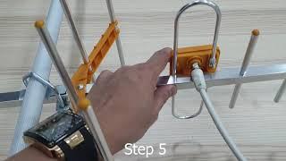 8 Elements antenna installation guide for Malaysia channels MYTV MYFREEVIEW UHF DVB T2 DEMO