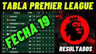 TABLA DE POSICIONES DE LA PREMIER LEAGUE 2024/2025 FECHA 19 RESULTADOS Y CLASIFICACIÓN LIGA INGLESA