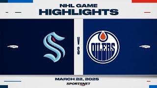 NHL Highlights | Kraken vs. Oilers - March 22, 2025