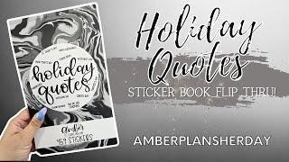 NEW Holiday Quotes Sticker Book Flip-Thru by AmberPlansHerDay