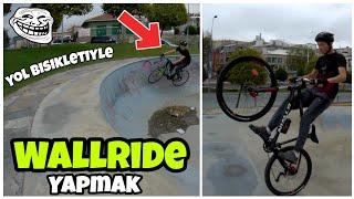 Yol Bisikletiyle Skate Parka Gittik | Düşüşler | Wallride Yaptık | Eğlence | Bisiklet Vlog #56