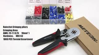 Crimper Plier Set, Wire Crimping Tool 1800Pcs AWG 23-7 (0.25〜10mm²)