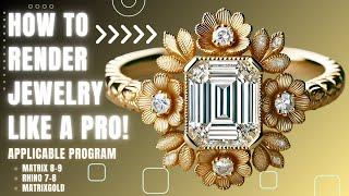 Jewelry Rendering in CAD : Matrix 9 & Rhino Complete Workflow | Blender Tools | iJewel Playground