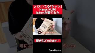 【Hanes】話題の黒ティー紹介！168cmが着てみた。正直〇〇でした... #ヘインズ #hanes #kuro #Tシャツ #おすすめ #購入品紹介