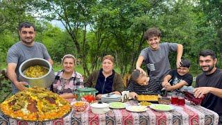 Grandma's Perfect Pilaf & Shawarma Recipe  Cooking Turkish Lahmacun and Icli Köfte  Mangal Salad