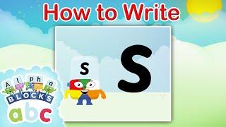 @officialalphablocks - Learn How to Write the Letter S | Curly Line | How to Write App