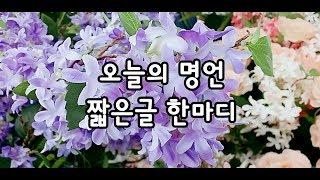 오늘의 명언 - 짧은글 한마디