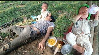 Single father fainted and cooked rice for his children#youtube