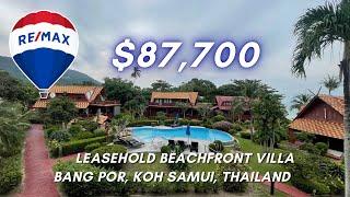 Leasehold Seaside Retreat: 3 Bedrooms Beachfront Villa In Bang Por, Koh Samui, Thailand