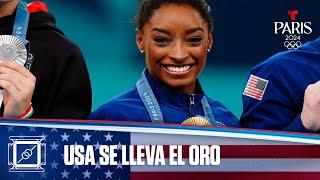 USA conquista el oro en gimnasia artística por equipos | Juegos Olímpicos París 2024