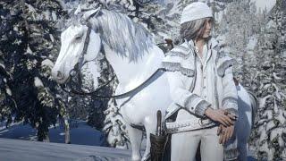 Red Dead Online | All White Female Outfit | She Looks Like An Angel