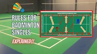 Rules for Badminton Singles - By BadmintonPlanet.com