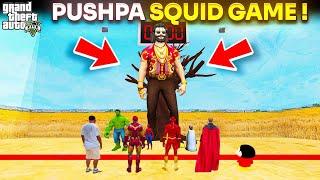 Pushpa Squid Game Challenge  with Shinchan Doraemon Franklin Granny in GTA 5