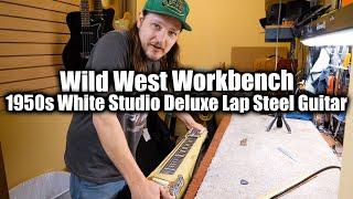 Vintage 1950s Fender White Studio Deluxe Lap Steel Guitar - Wild West Workbench