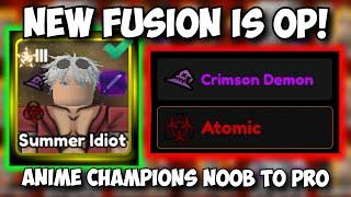 Getting The NEW ATOMIC Gojo Fusion Unit! | Anime Champions Noob to Pro